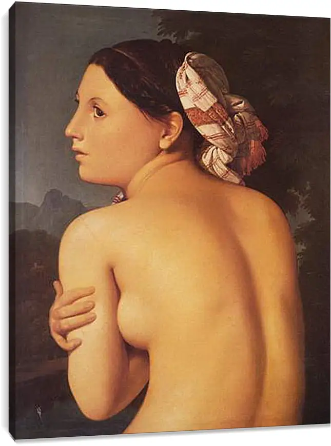 Постер и плакат - Half-Figure of a Bather. Жан Огюст Доминик Энгр