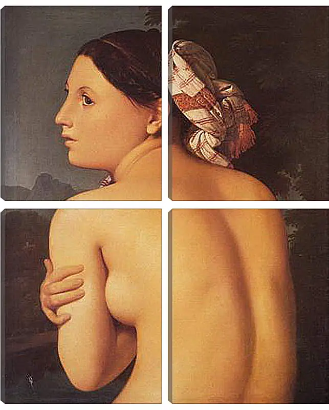 Модульная картина - Half-Figure of a Bather. Жан Огюст Доминик Энгр