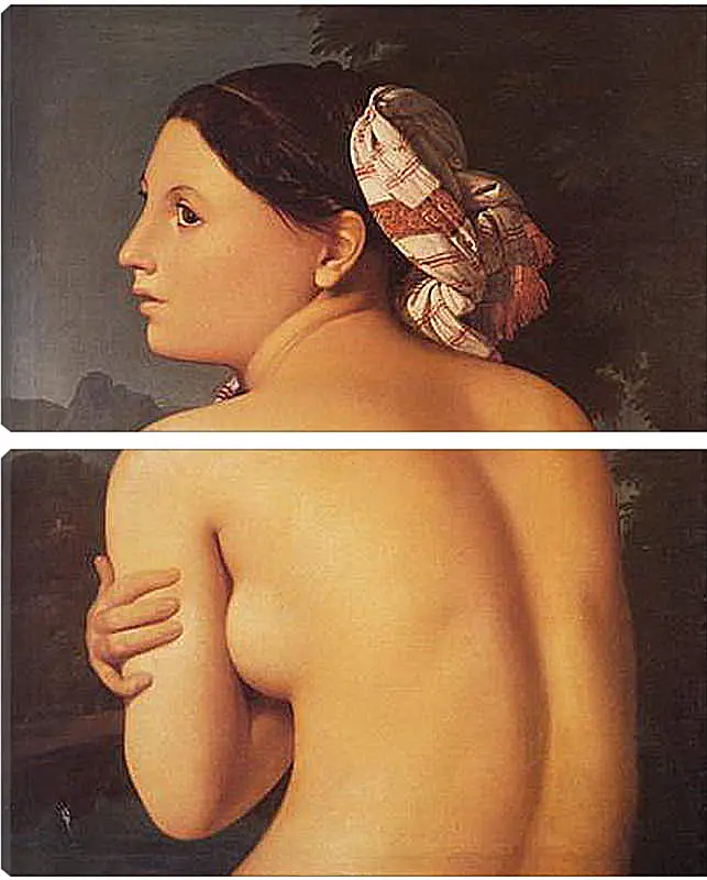 Модульная картина - Half-Figure of a Bather. Жан Огюст Доминик Энгр