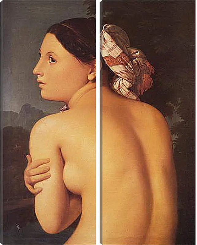 Модульная картина - Half-Figure of a Bather. Жан Огюст Доминик Энгр