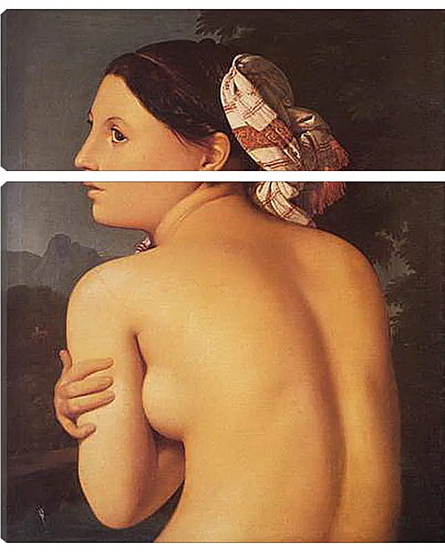 Модульная картина - Half-Figure of a Bather. Жан Огюст Доминик Энгр
