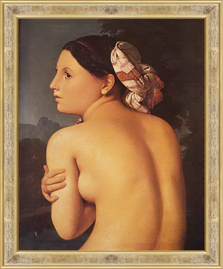 Картина в раме - Half-Figure of a Bather. Жан Огюст Доминик Энгр