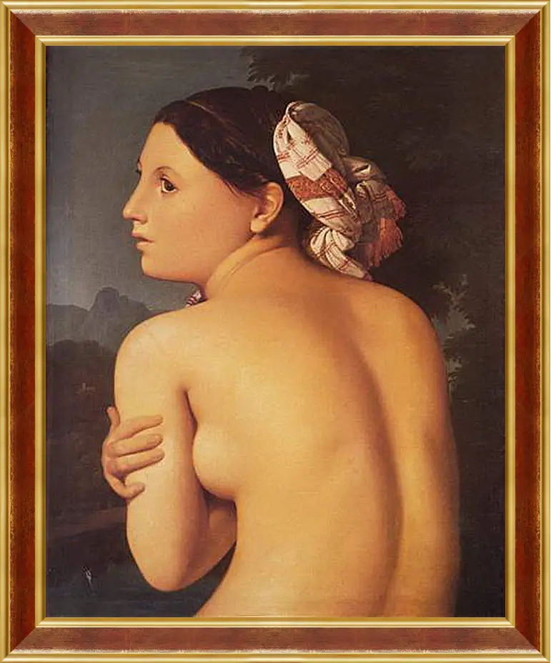 Картина в раме - Half-Figure of a Bather. Жан Огюст Доминик Энгр