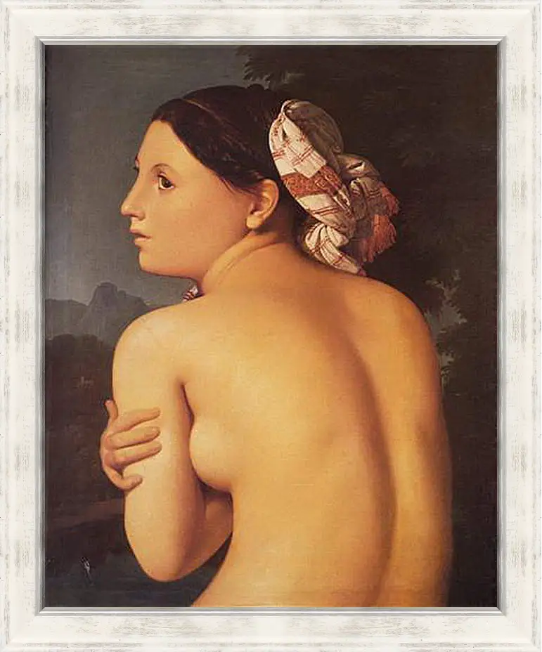 Картина в раме - Half-Figure of a Bather. Жан Огюст Доминик Энгр
