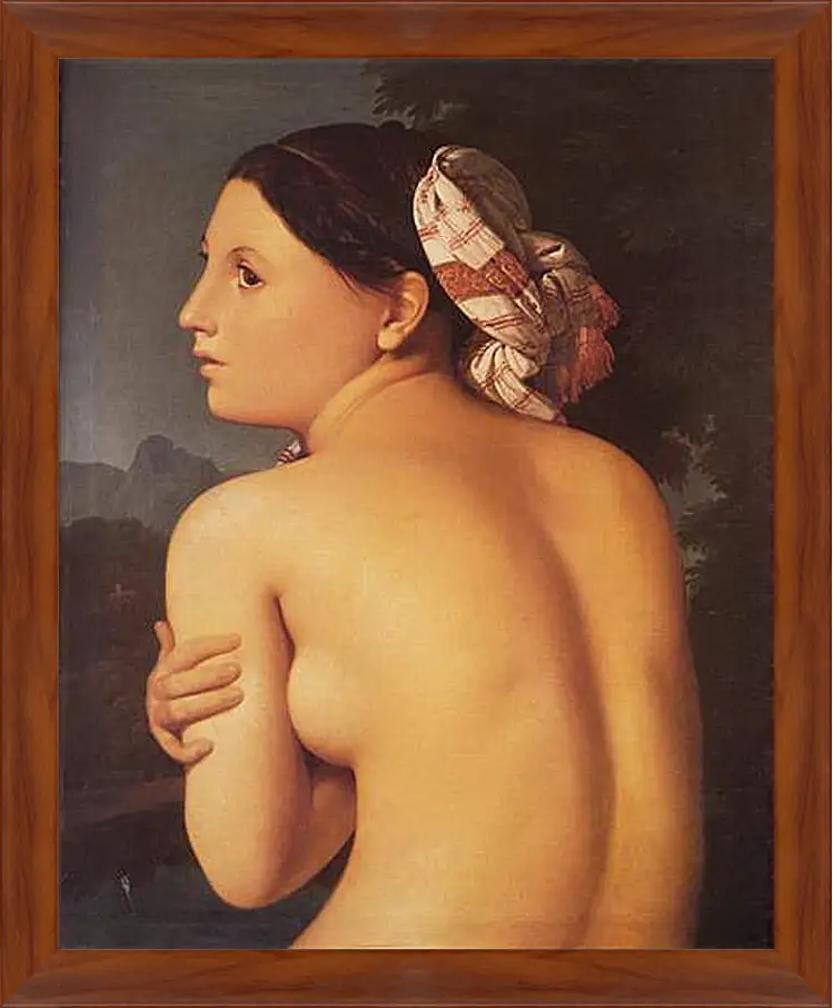 Картина в раме - Half-Figure of a Bather. Жан Огюст Доминик Энгр
