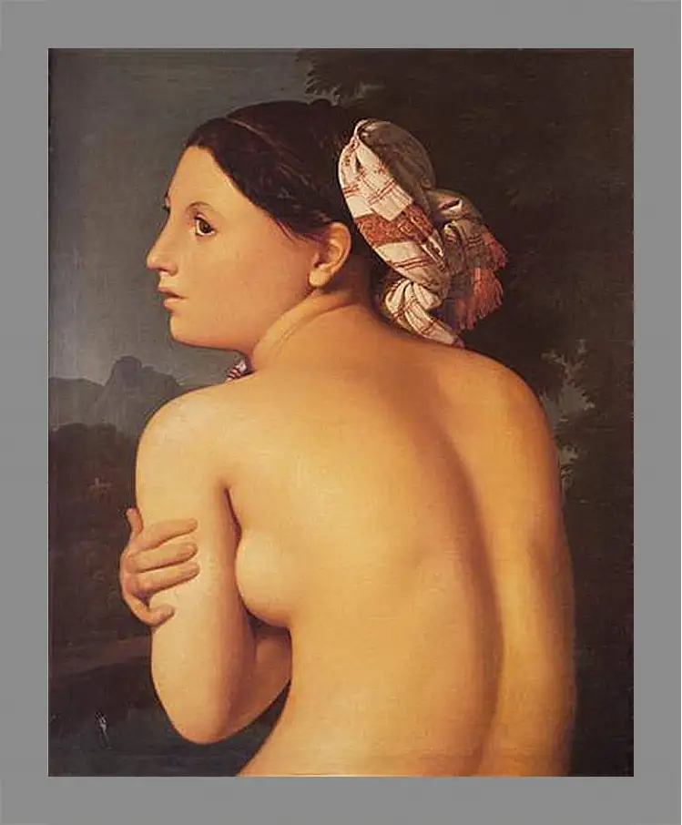 Картина в раме - Half-Figure of a Bather. Жан Огюст Доминик Энгр