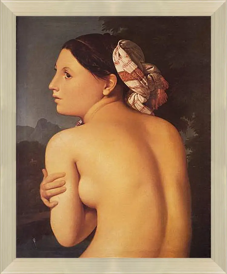 Картина в раме - Half-Figure of a Bather. Жан Огюст Доминик Энгр