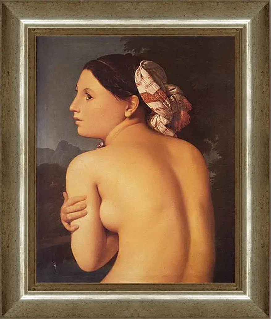 Картина в раме - Half-Figure of a Bather. Жан Огюст Доминик Энгр