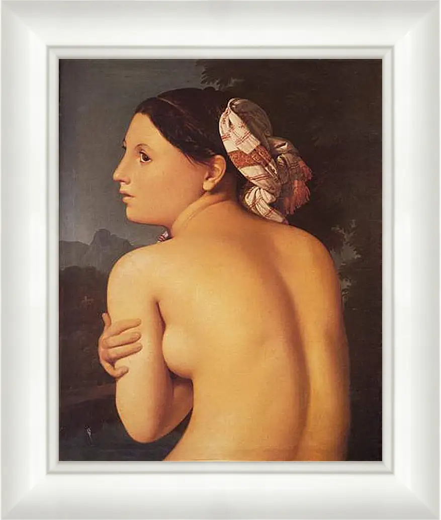 Картина в раме - Half-Figure of a Bather. Жан Огюст Доминик Энгр