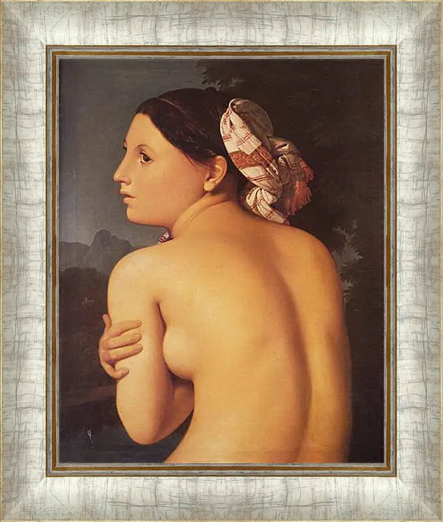 Картина в раме - Half-Figure of a Bather. Жан Огюст Доминик Энгр