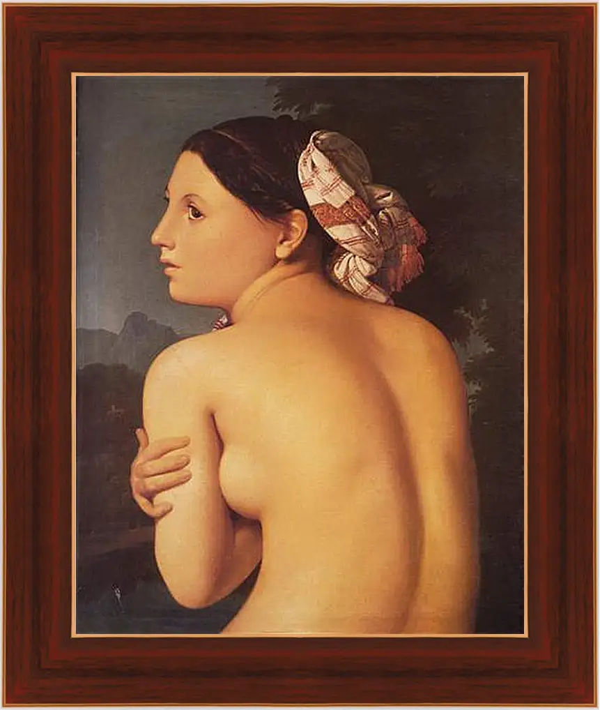 Картина в раме - Half-Figure of a Bather. Жан Огюст Доминик Энгр