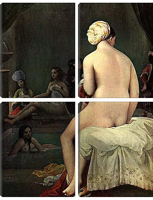 Модульная картина - Bath. Жан Огюст Доминик Энгр