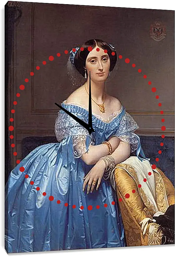 Часы картина - Ingres princesse. Жан Огюст Доминик Энгр
