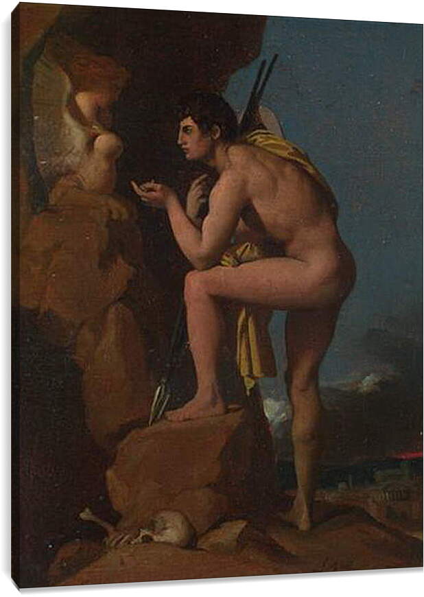 Постер и плакат - Oedipus and the Sphinx. Жан Огюст Доминик Энгр
