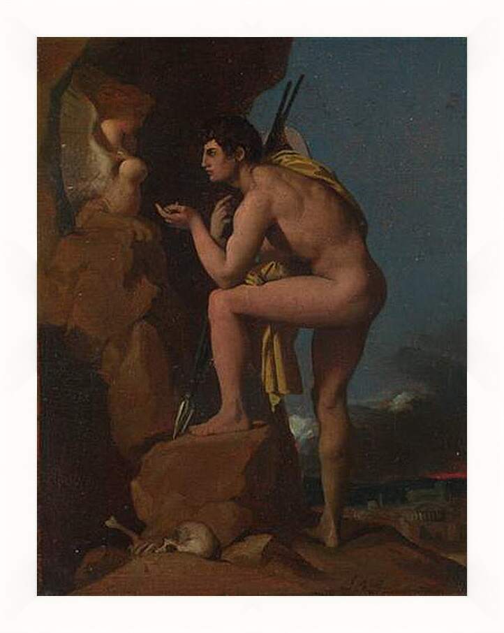 Картина в раме - Oedipus and the Sphinx. Жан Огюст Доминик Энгр

