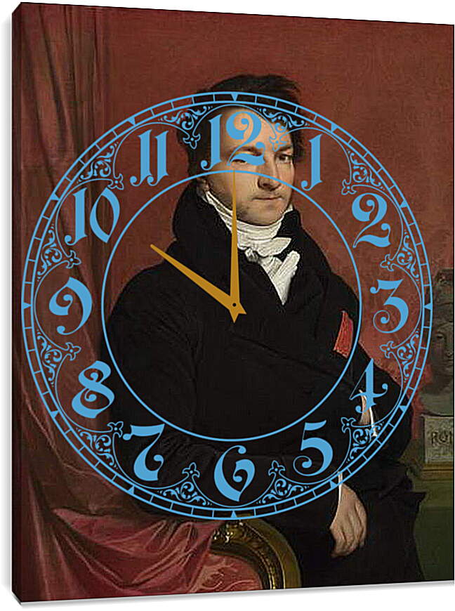 Часы картина - Monsieur de Norvins. Жан Огюст Доминик Энгр
