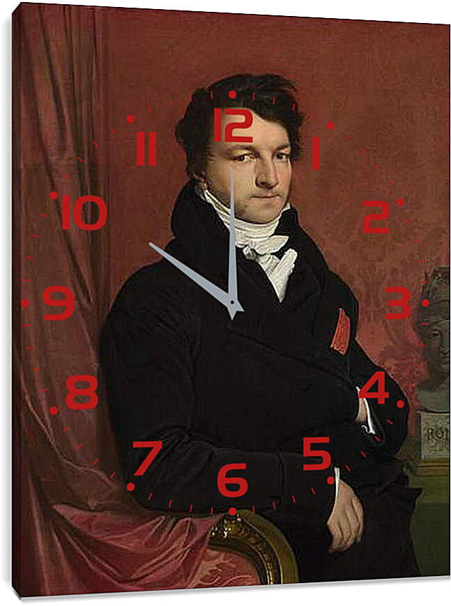 Часы картина - Monsieur de Norvins. Жан Огюст Доминик Энгр
