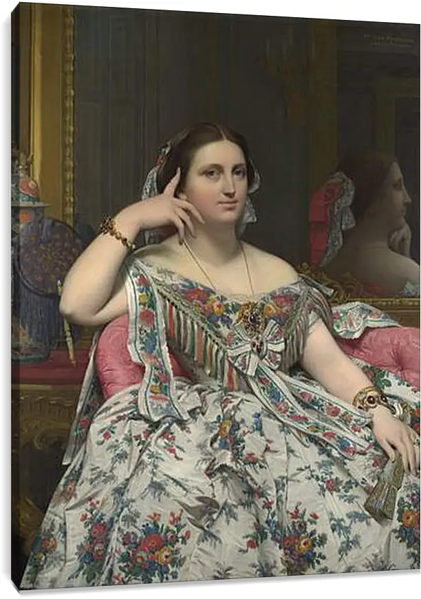 Постер и плакат - Madame Moitessier. Жан Огюст Доминик Энгр