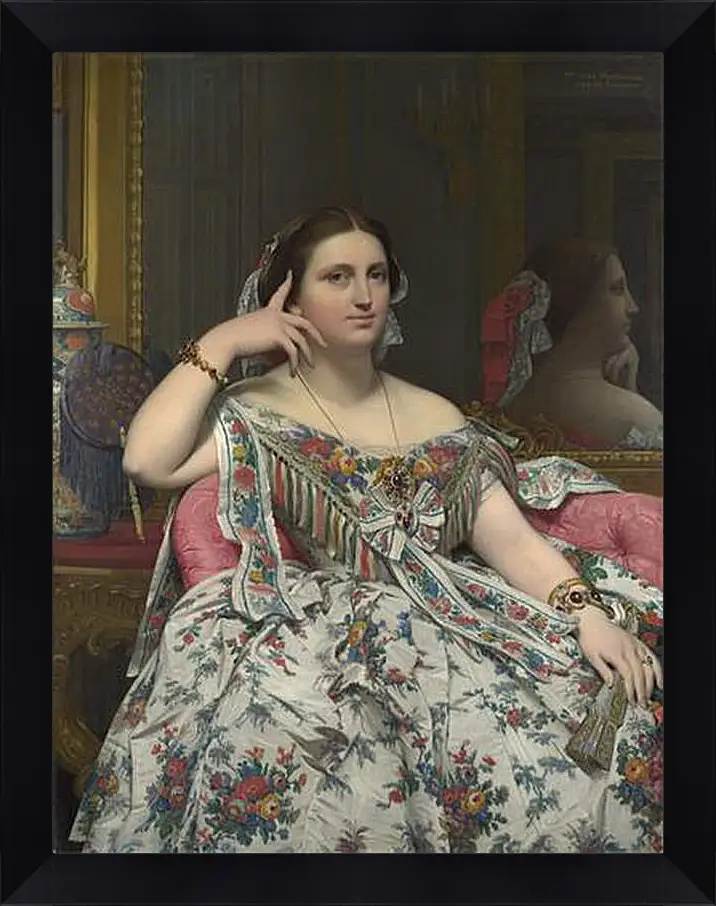 Картина в раме - Madame Moitessier. Жан Огюст Доминик Энгр