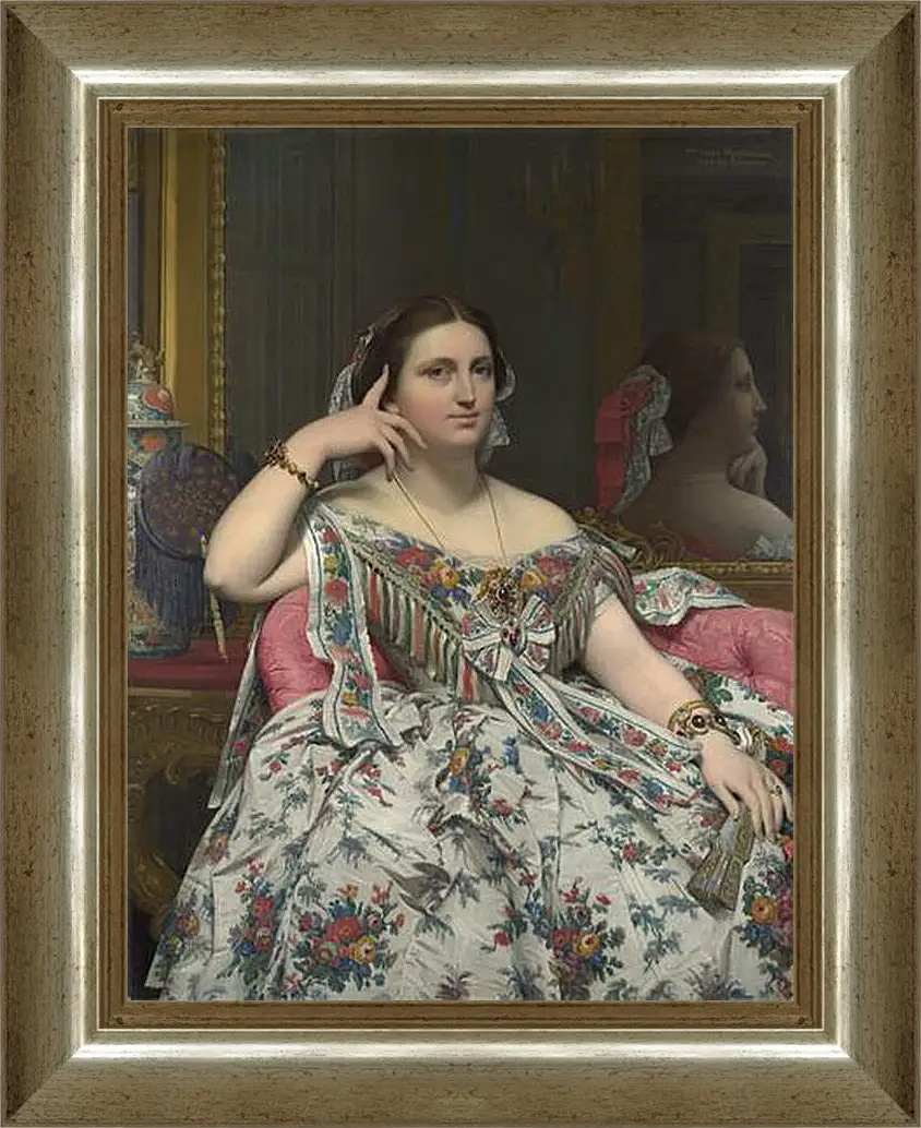 Картина в раме - Madame Moitessier. Жан Огюст Доминик Энгр