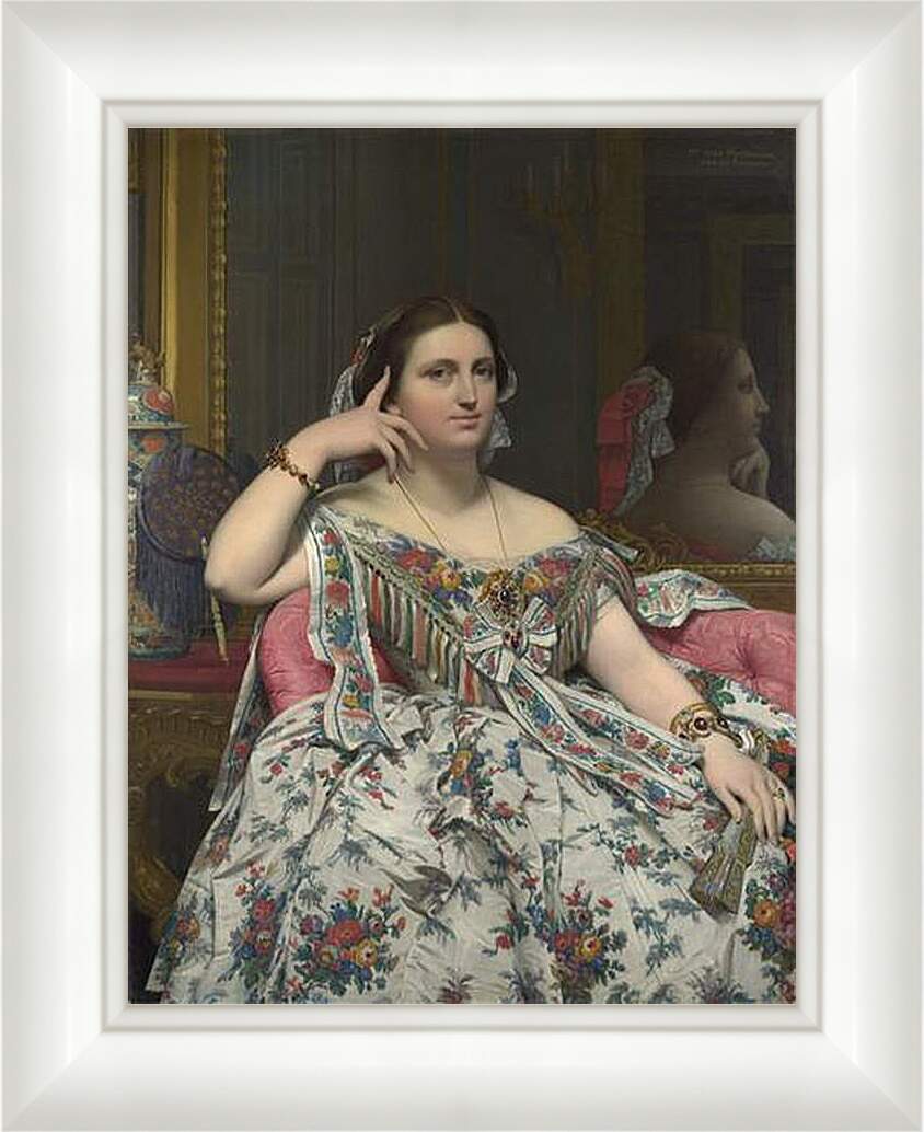 Картина в раме - Madame Moitessier. Жан Огюст Доминик Энгр
