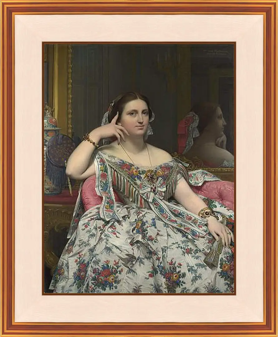 Картина в раме - Madame Moitessier. Жан Огюст Доминик Энгр
