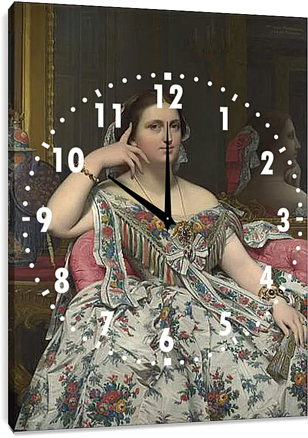 Часы картина - Madame Moitessier. Жан Огюст Доминик Энгр