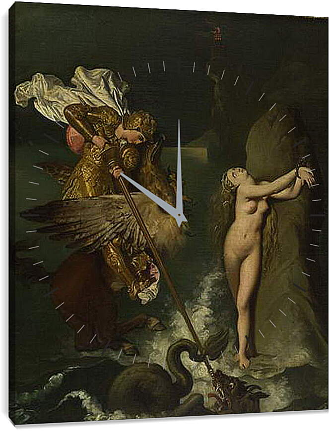 Часы картина - Angelica saved by Ruggiero. Жан Огюст Доминик Энгр