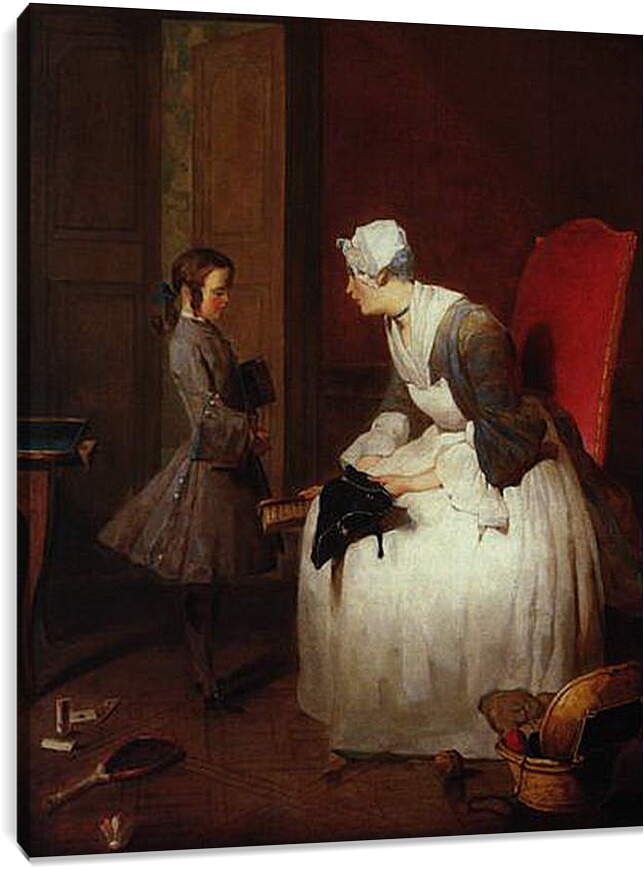 Постер и плакат - The governess. Жан Батист Симеон Шарден
