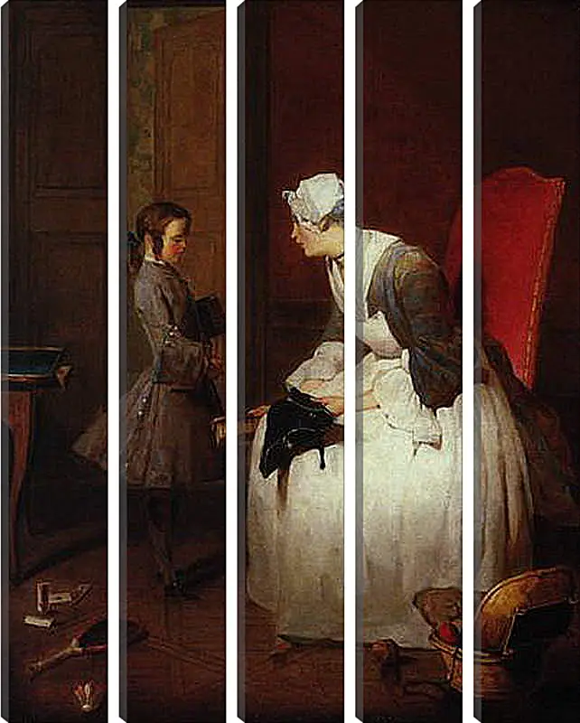 Модульная картина - The governess. Жан Батист Симеон Шарден