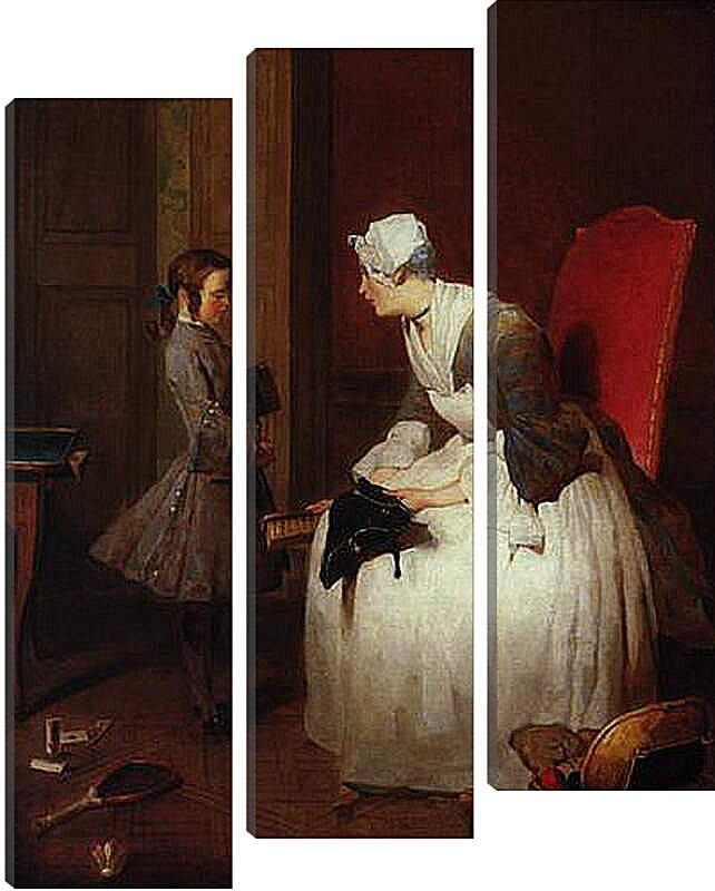 Модульная картина - The governess. Жан Батист Симеон Шарден
