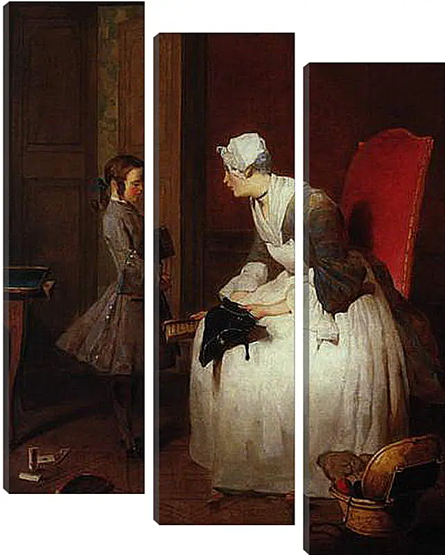 Модульная картина - The governess. Жан Батист Симеон Шарден