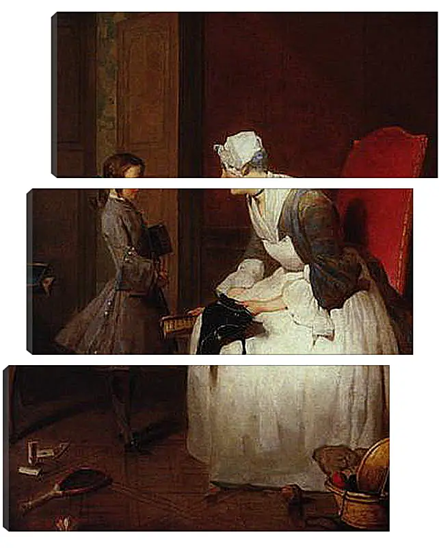 Модульная картина - The governess. Жан Батист Симеон Шарден