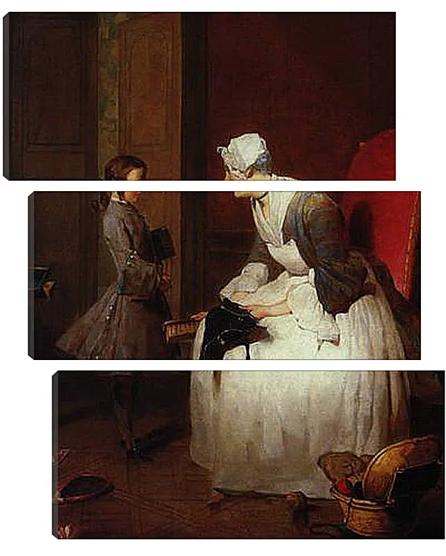 Модульная картина - The governess. Жан Батист Симеон Шарден