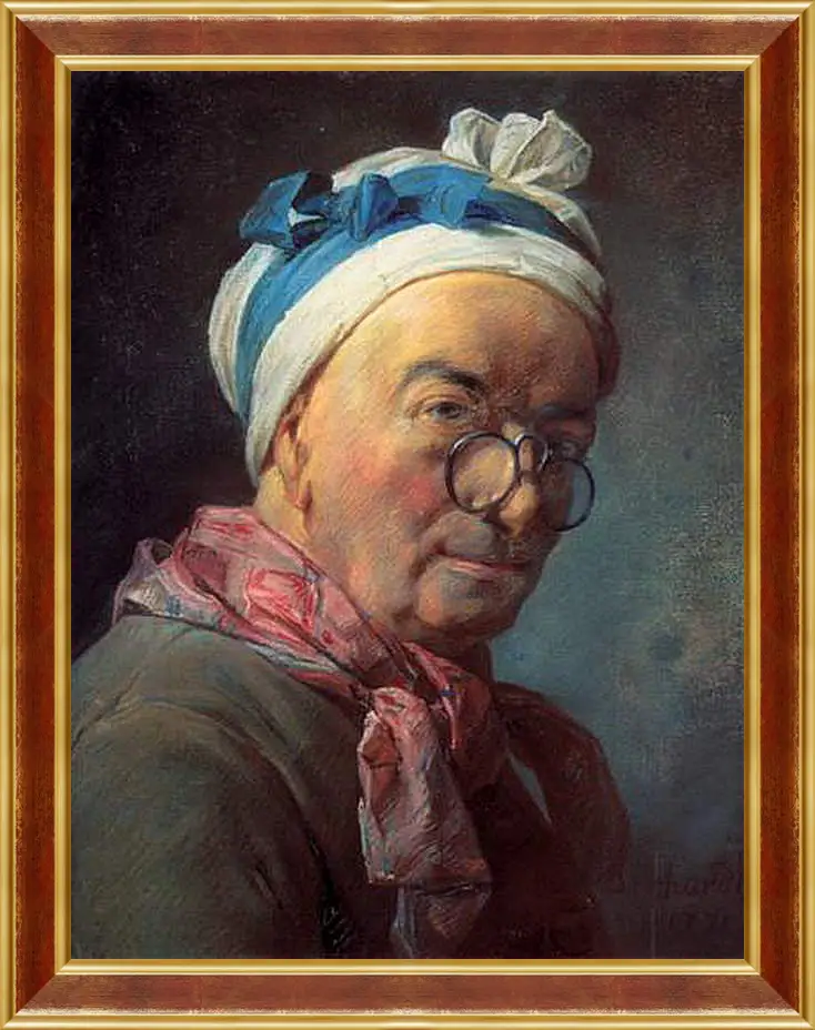 Картина в раме - Self-Portrait. Жан Батист Симеон Шарден