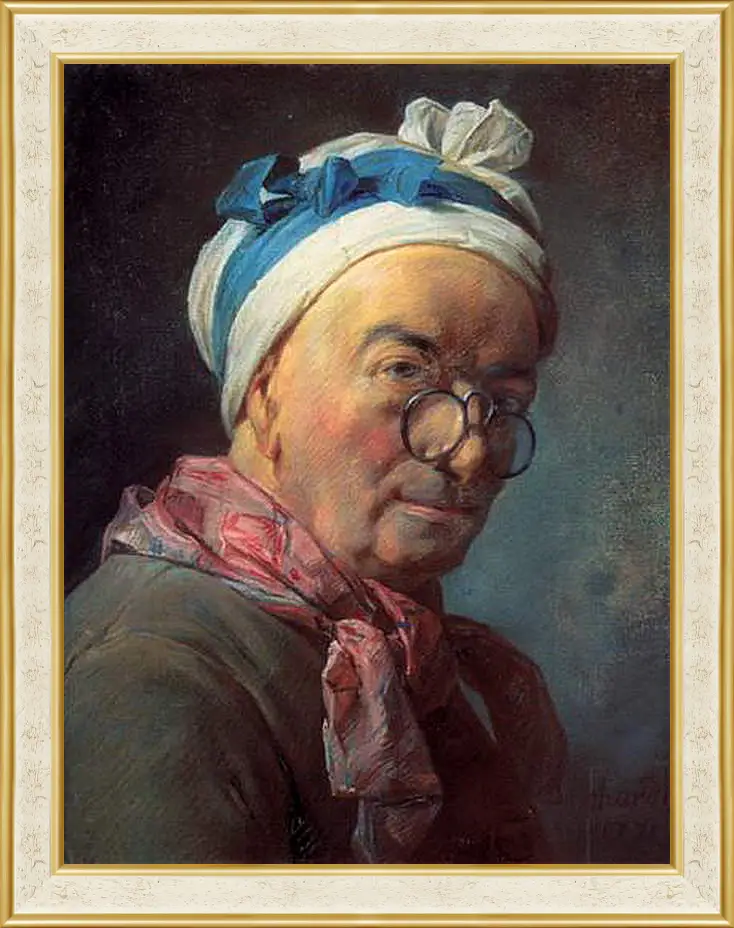 Картина в раме - Self-Portrait. Жан Батист Симеон Шарден