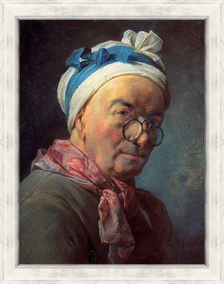 Картина в раме - Self-Portrait. Жан Батист Симеон Шарден
