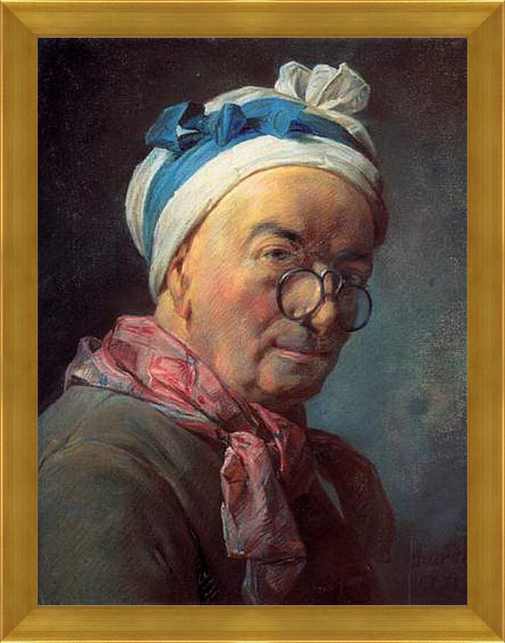 Картина в раме - Self-Portrait. Жан Батист Симеон Шарден
