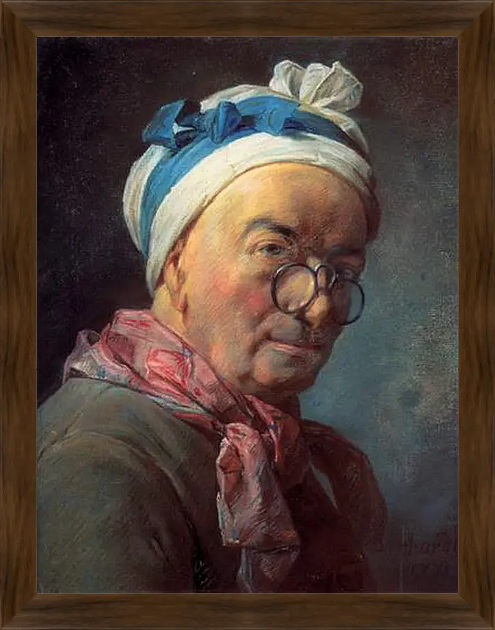 Картина в раме - Self-Portrait. Жан Батист Симеон Шарден
