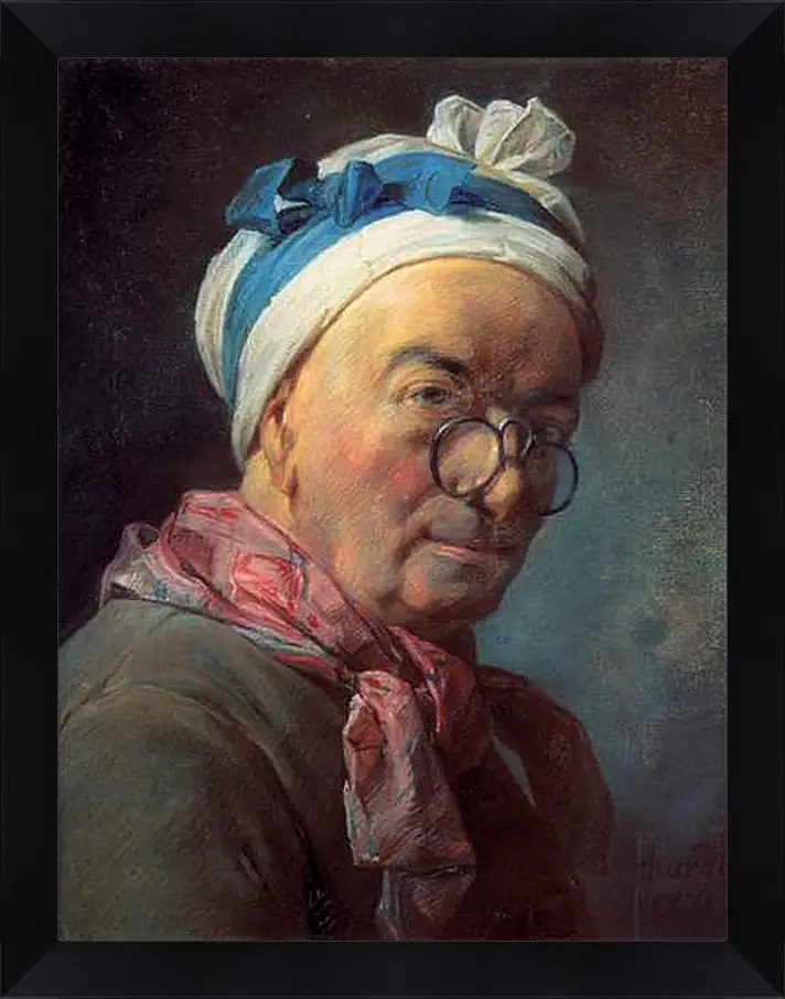 Картина в раме - Self-Portrait. Жан Батист Симеон Шарден