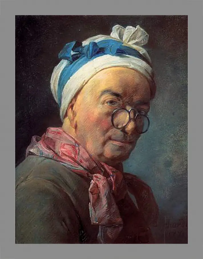 Картина в раме - Self-Portrait. Жан Батист Симеон Шарден