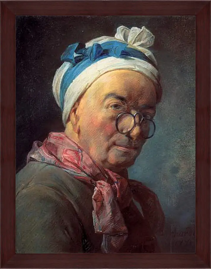 Картина в раме - Self-Portrait. Жан Батист Симеон Шарден