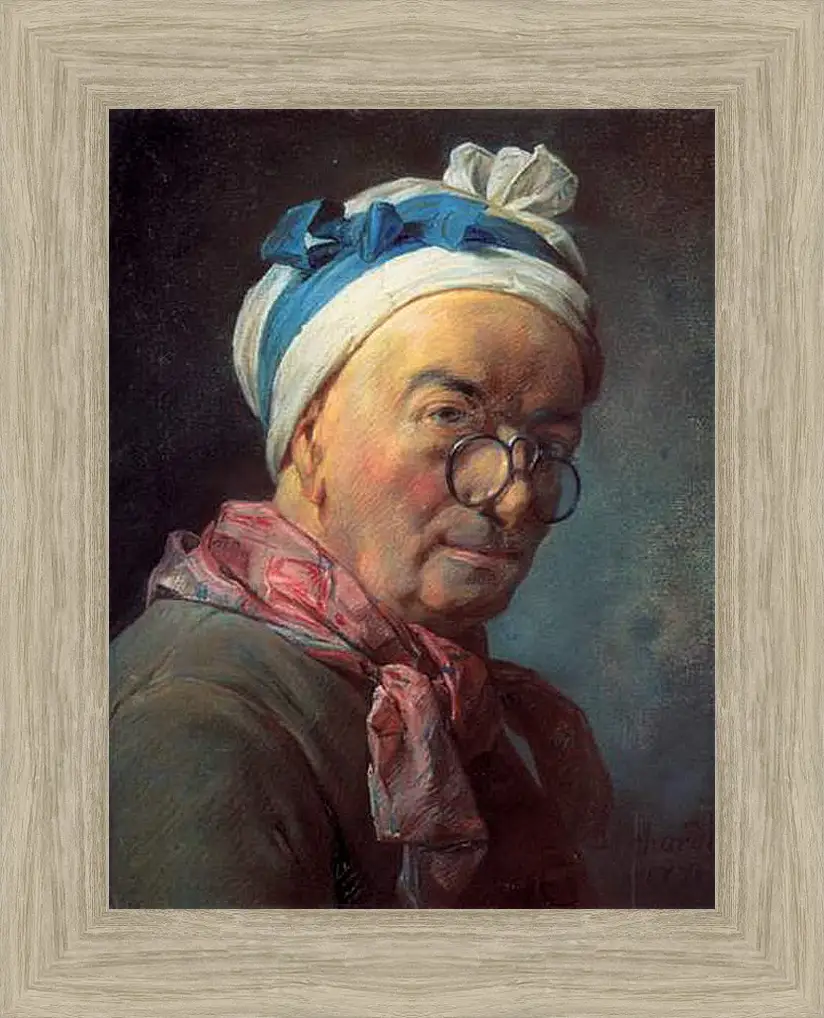 Картина в раме - Self-Portrait. Жан Батист Симеон Шарден