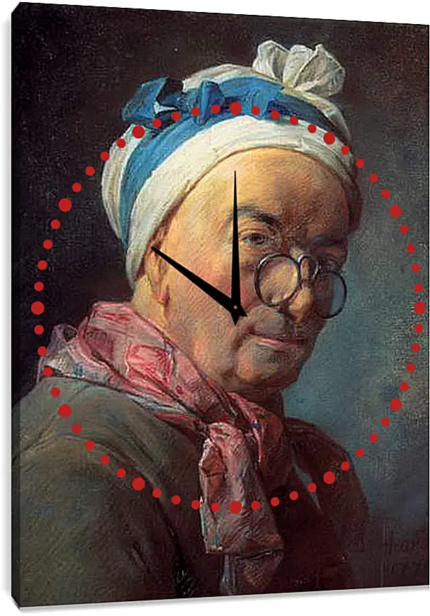 Часы картина - Self-Portrait. Жан Батист Симеон Шарден