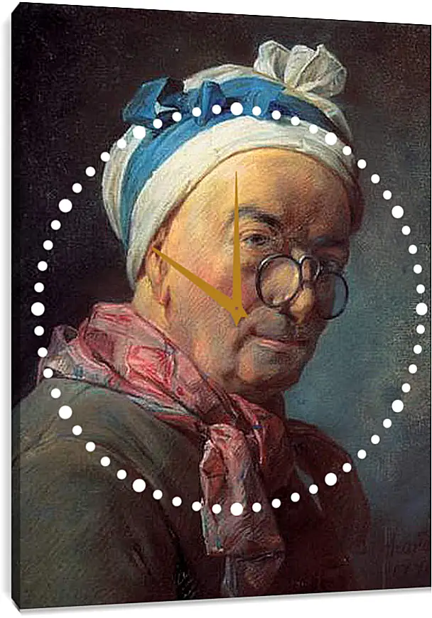 Часы картина - Self-Portrait. Жан Батист Симеон Шарден