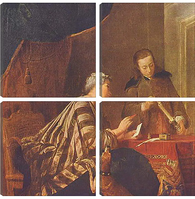 Модульная картина - Lady Sealing a Letter. Жан Батист Симеон Шарден