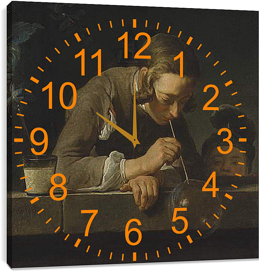 Часы картина - Seifenblaser. Жан Батист Симеон Шарден
