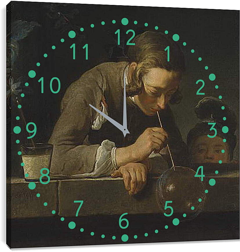 Часы картина - Seifenblaser. Жан Батист Симеон Шарден
