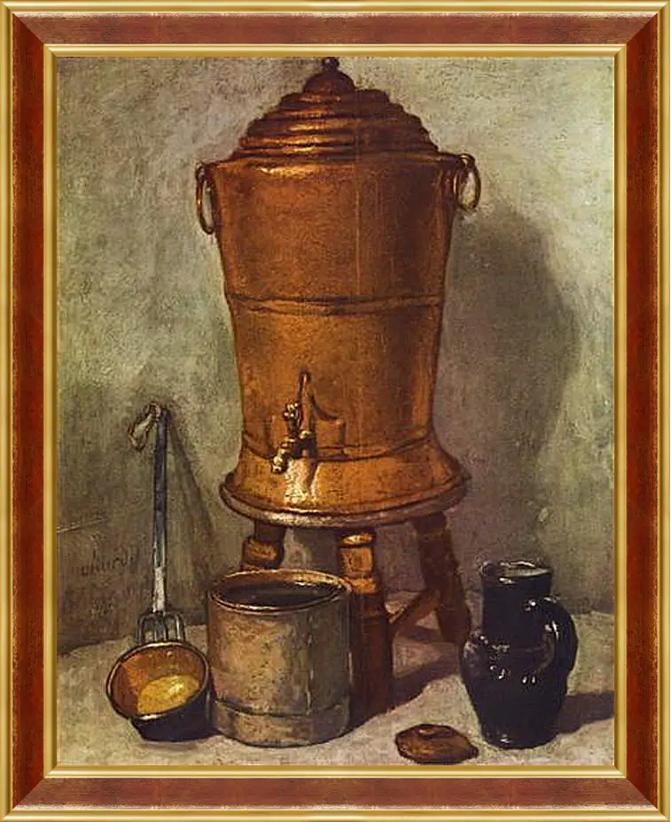Картина в раме - Der Wasserbehalter. Жан Батист Симеон Шарден