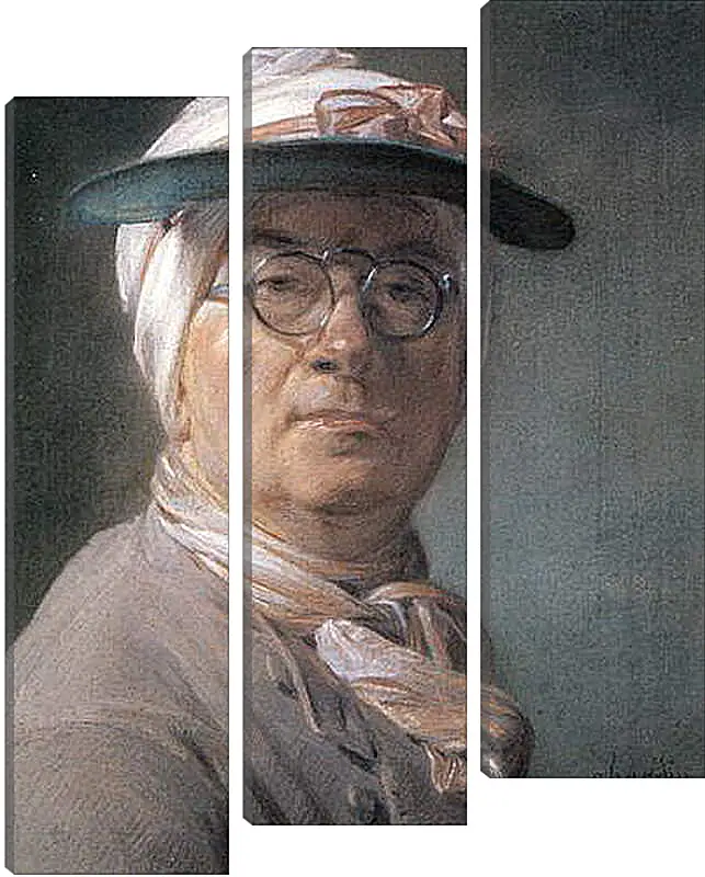 Модульная картина - Self-Portrait Wearing Glasses. Жан Батист Симеон Шарден
